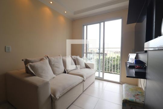 Sala de apartamento à venda com 2 quartos, 54m² em Vila Alzira, Santo André