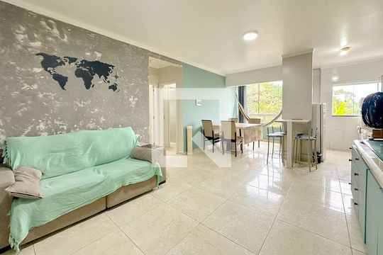 Sala de TV de apartamento para alugar com 2 quartos, 64m² em Ingleses Norte, Florianópolis