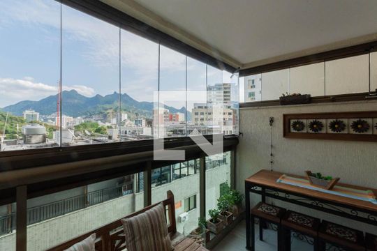 Varanda da Sala de apartamento à venda com 3 quartos, 78m² em Tijuca, Rio de Janeiro