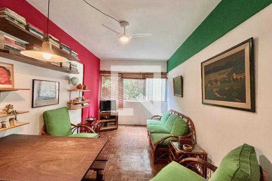 Sala  de apartamento à venda com 2 quartos, 61m² em Ipanema, Rio de Janeiro