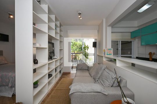Sala de kitnet/studio para alugar com 1 quarto, 38m² em Vila Andrade, São Paulo