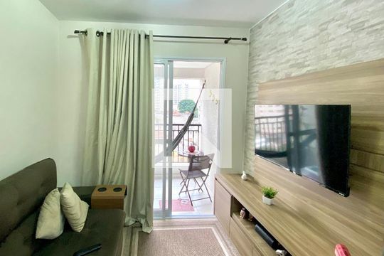 Detalhe Sala de apartamento para alugar com 2 quartos, 58m² em Vila Renata, Guarulhos