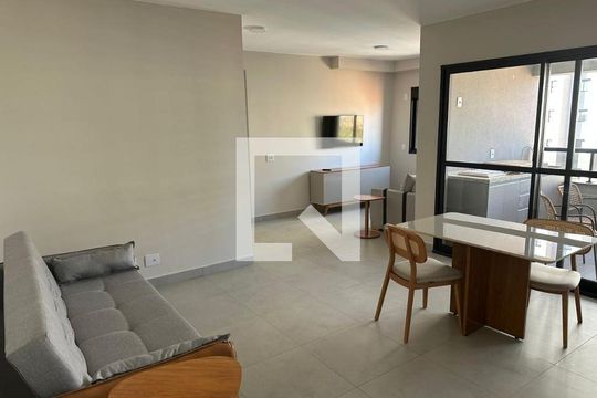 Sala/cozinha de apartamento para alugar com 2 quartos, 68m² em Jardim Sul, Uberlândia