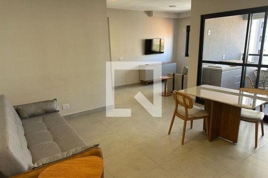 Sala/cozinha de apartamento para alugar com 2 quartos, 68m² em Jardim Sul, Uberlândia