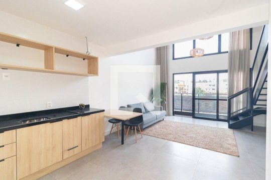 Cozinha de apartamento para alugar com 1 quarto, 58m² em Azenha, Porto Alegre