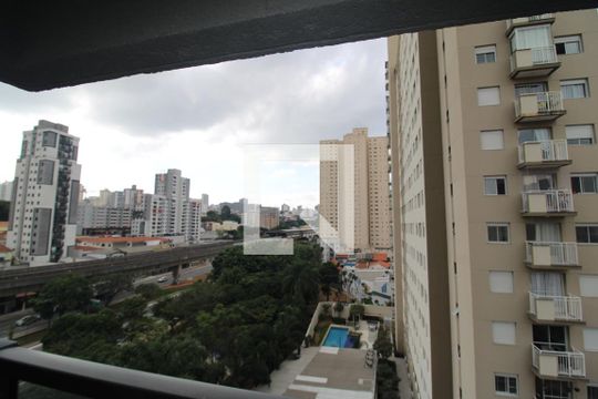 Sala / Cozinha - Varanda de apartamento para alugar com 1 quarto, 25m² em Vila Dom Pedro Ii, São Paulo