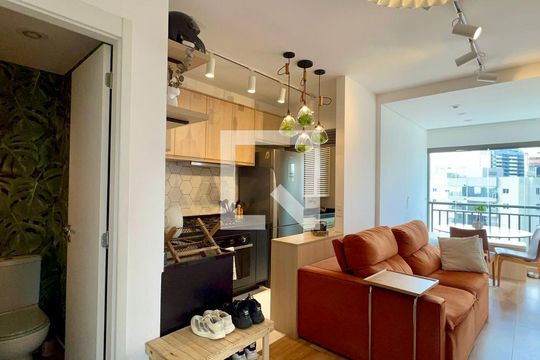 Sala de apartamento à venda com 1 quarto, 47m² em Vila Anglo Brasileira, São Paulo