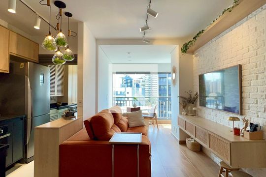 Sala de apartamento à venda com 1 quarto, 47m² em Vila Anglo Brasileira, São Paulo