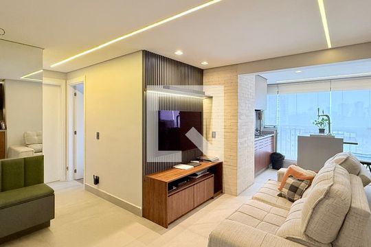 Sala de apartamento à venda com 2 quartos, 71m² em Jardim Caravelas, São Paulo