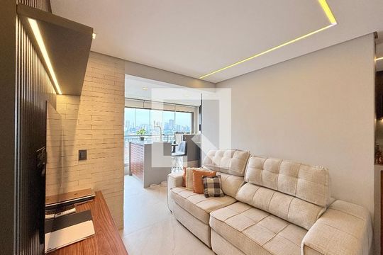 Sala de apartamento à venda com 2 quartos, 71m² em Jardim Caravelas, São Paulo