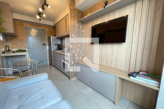 Sala de apartamento para alugar com 1 quarto, 28m² em Ferreira, São Paulo