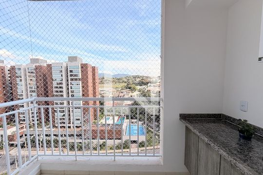 Sacada da Sala de apartamento à venda com 2 quartos, 69m² em Retiro, Jundiaí
