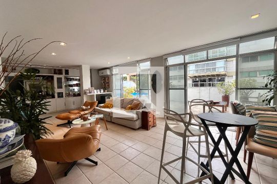 Sala  de apartamento à venda com 3 quartos, 248m² em Leblon, Rio de Janeiro