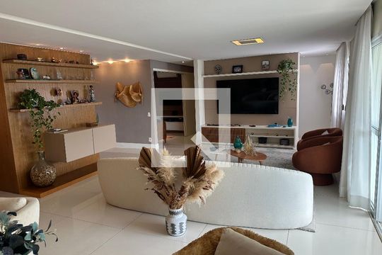  Sala de Estar de apartamento à venda com 3 quartos, 202m² em Alphaville Empresarial, Santana de Parnaíba