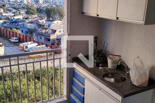 Área de serviço de apartamento à venda com 2 quartos, 65m² em Santa Maria, São Caetano do Sul