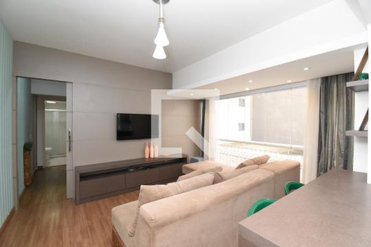 Sala de apartamento à venda com 2 quartos, 50m² em Centro, Curitiba