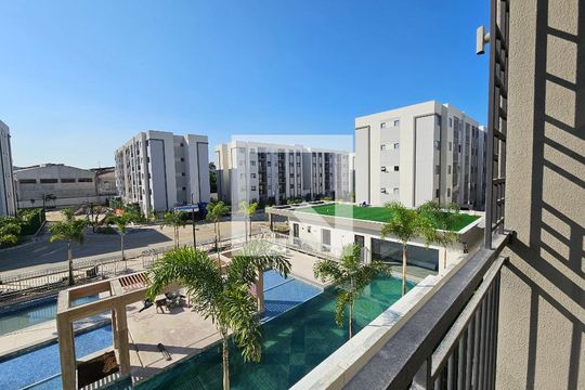 Varanda da sala  de apartamento à venda com 2 quartos, 42m² em Curicica, Rio de Janeiro
