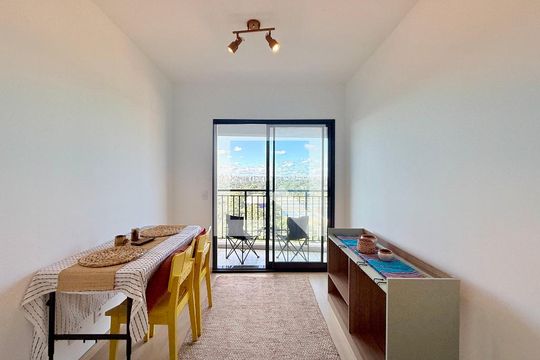 Sala de apartamento para alugar com 1 quarto, 34m² em Santo Amaro, São Paulo