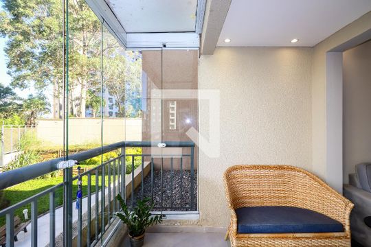 Varanda da Sala de apartamento à venda com 2 quartos, 55m² em Vila Andrade, São Paulo