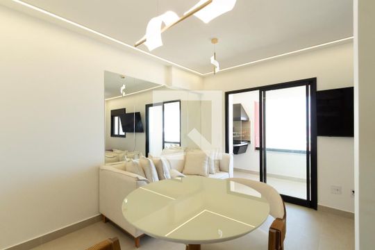 Sala  de apartamento para alugar com 1 quarto, 47m² em Parque Campolim, Sorocaba