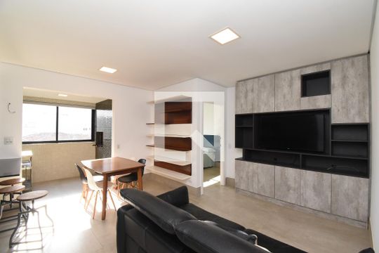 Sala de apartamento à venda com 1 quarto, 61m² em Batel, Curitiba