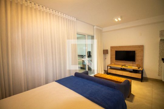 Sala / Quarto - Studio de kitnet/studio para alugar com 1 quarto, 42m² em Brooklin, São Paulo