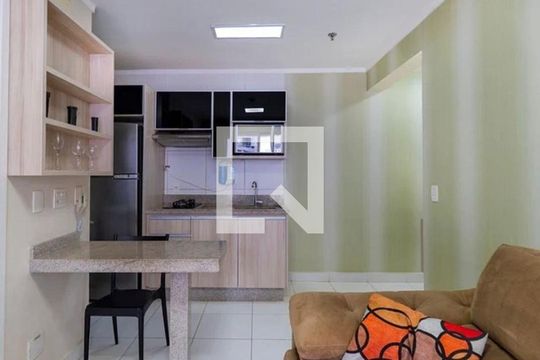 Sala de apartamento à venda com 1 quarto, 41m² em Jardim Goiás, Goiânia