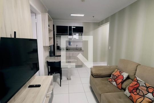 Sala de apartamento à venda com 1 quarto, 41m² em Jardim Goiás, Goiânia