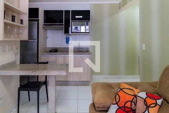Sala de apartamento à venda com 1 quarto, 41m² em Jardim Goiás, Goiânia