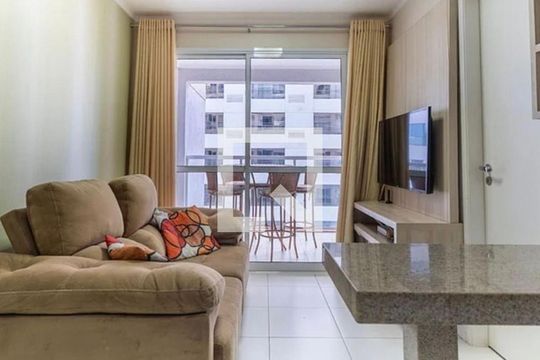 Sala de apartamento à venda com 1 quarto, 41m² em Jardim Goiás, Goiânia