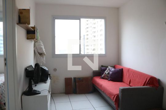 Sala e Cozinha Integrada de apartamento para alugar com 1 quarto, 25m² em Barra Funda, São Paulo