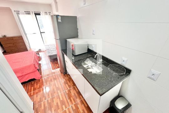 Sala/Quarto/Cozinha de kitnet/studio para alugar com 1 quarto, 26m² em Jardim São Paulo, São Paulo