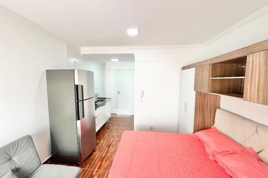 Sala/Quarto/Cozinha de kitnet/studio para alugar com 1 quarto, 26m² em Jardim São Paulo, São Paulo