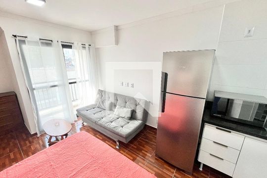 Sala/Quarto/Cozinha de kitnet/studio para alugar com 1 quarto, 26m² em Jardim São Paulo, São Paulo