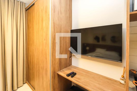 Quarto e Cozinha de kitnet/studio para alugar com 1 quarto, 23m² em Liberdade, São Paulo