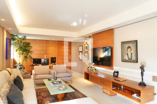 Sala  de apartamento à venda com 3 quartos, 151m² em Lourdes, Belo Horizonte