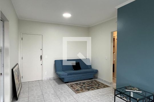 Sala de apartamento para alugar com 1 quarto, 55m² em Macuco, Santos