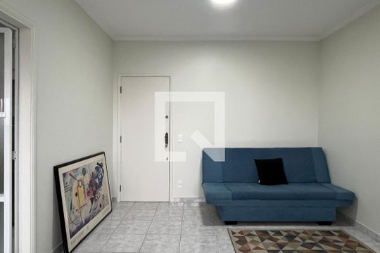 Sala de apartamento para alugar com 1 quarto, 55m² em Macuco, Santos