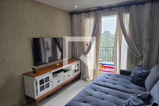 Sala de apartamento à venda com 3 quartos, 79m² em Chácara Agrindus, Taboão da Serra