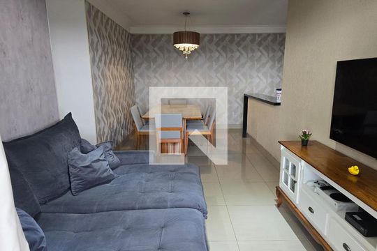 Sala de apartamento à venda com 3 quartos, 79m² em Chácara Agrindus, Taboão da Serra