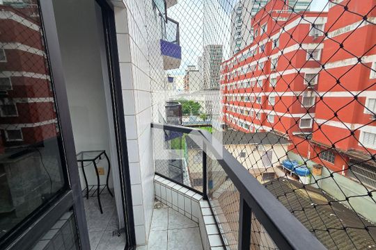 Varanda de apartamento para alugar com 1 quarto, 50m² em Boqueirão, Praia Grande