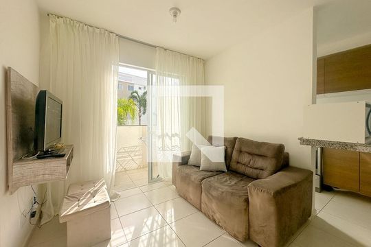 Sala de TV de apartamento para alugar com 2 quartos, 55m² em Canasvieiras, Florianópolis