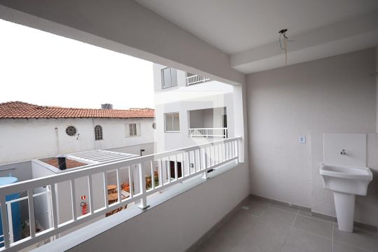 Varanda da Sala e área de serviço  de apartamento à venda com 2 quartos, 30m² em Campo Grande, São Paulo