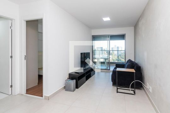 Sala de apartamento para alugar com 1 quarto, 43m² em Santo Amaro, São Paulo
