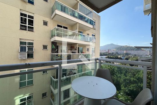 Sala - Varanda  de apartamento à venda com 1 quarto, 37m² em Taquara, Rio de Janeiro