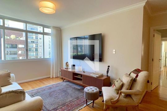 Sala de TV de apartamento para alugar com 3 quartos, 141m² em Jardim Paulista, São Paulo