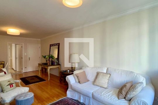Sala de TV de apartamento para alugar com 3 quartos, 141m² em Jardim Paulista, São Paulo