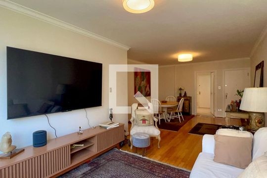 Sala de TV de apartamento para alugar com 3 quartos, 141m² em Jardim Paulista, São Paulo