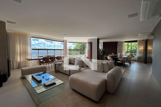 Sala  de apartamento à venda com 4 quartos, 250m² em Santa Lúcia, Belo Horizonte