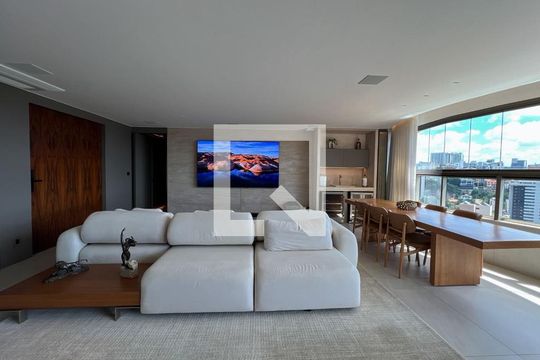 Sala  de apartamento à venda com 4 quartos, 250m² em Santa Lúcia, Belo Horizonte